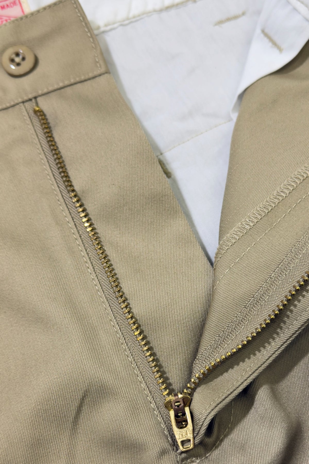 No Tuck Chino Pants -BEIGE-
