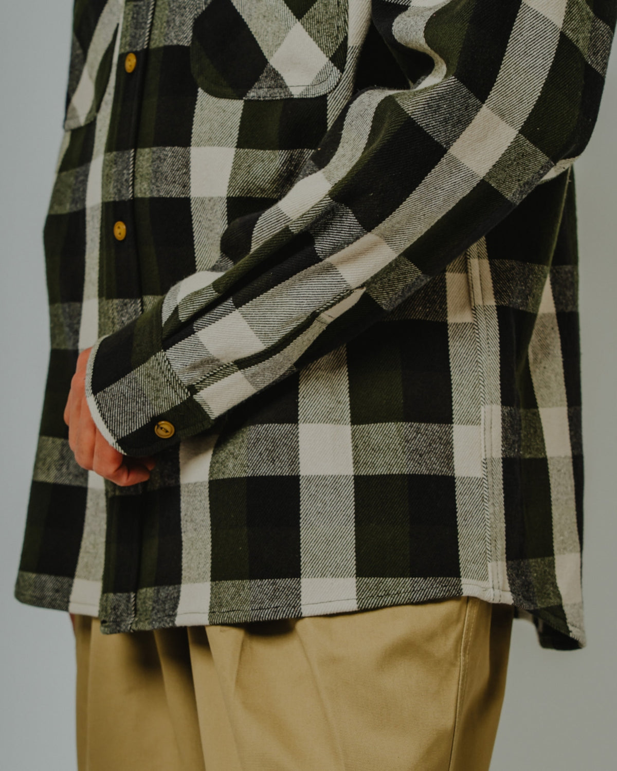 Heavy Flannel L/S Shirt|OFF×OLV×BLK