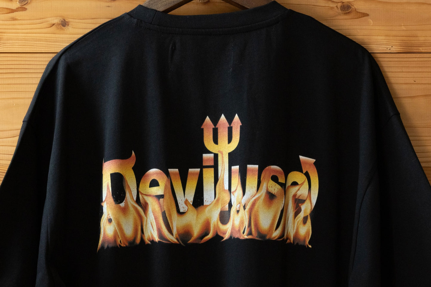Flame Logo T-shirts(Black)