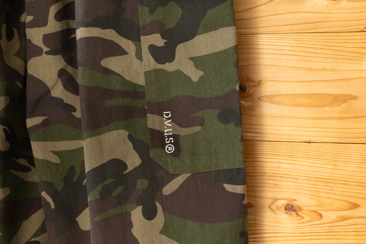 Camo Wide Cargo Pants(Green)