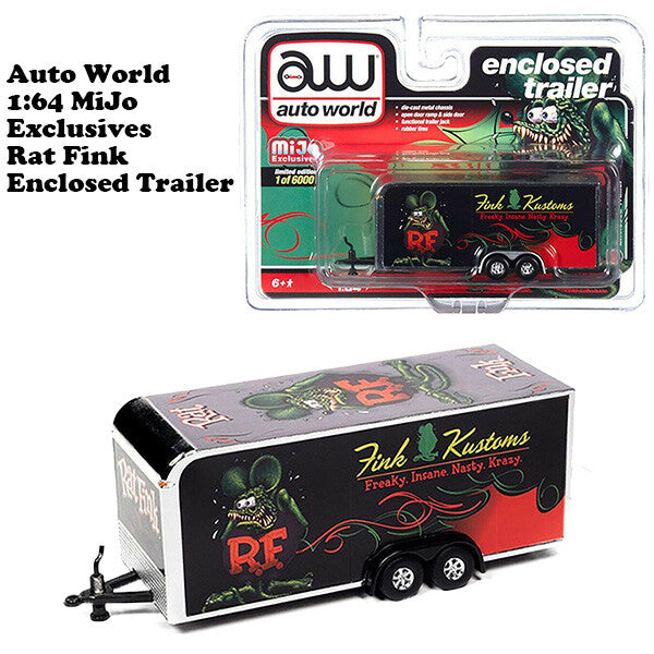 1:64 Rat Fink Enclosed Trailer FINK KUSTOMAS