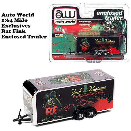 1:64 Rat Fink Enclosed Trailer FINK KUSTOMAS