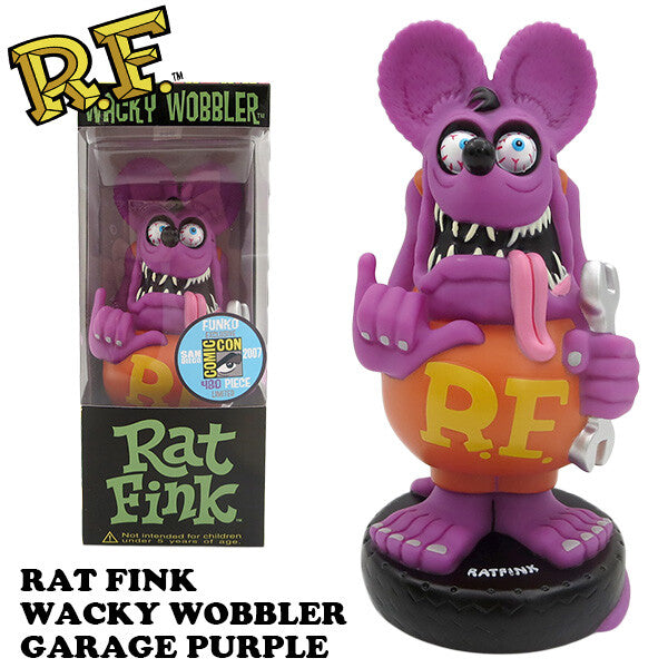 ラットフィンク ボビングヘッド  ガレージ パープル【RAT FINK】