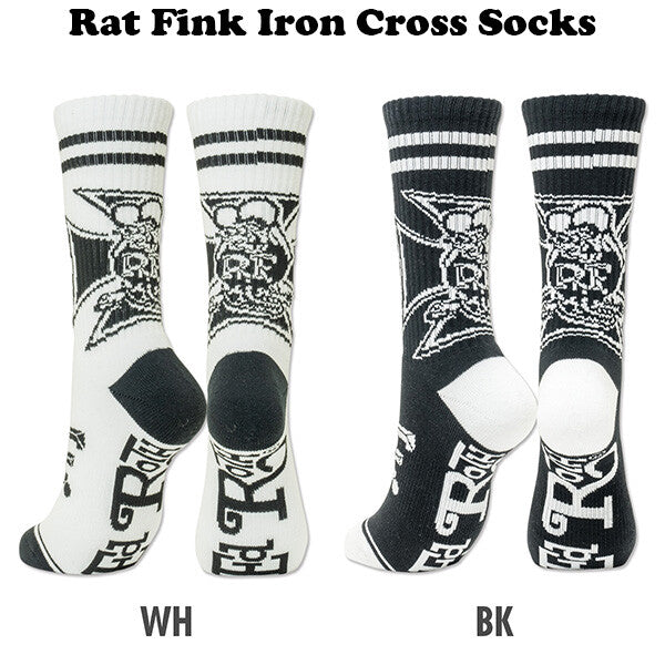 Rat Fink ラットフィンク アイアン クロス ソックス