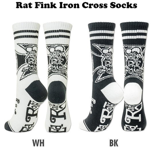 Rat Fink ラットフィンク アイアン クロス ソックス