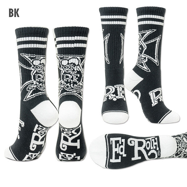 Rat Fink ラットフィンク アイアン クロス ソックス