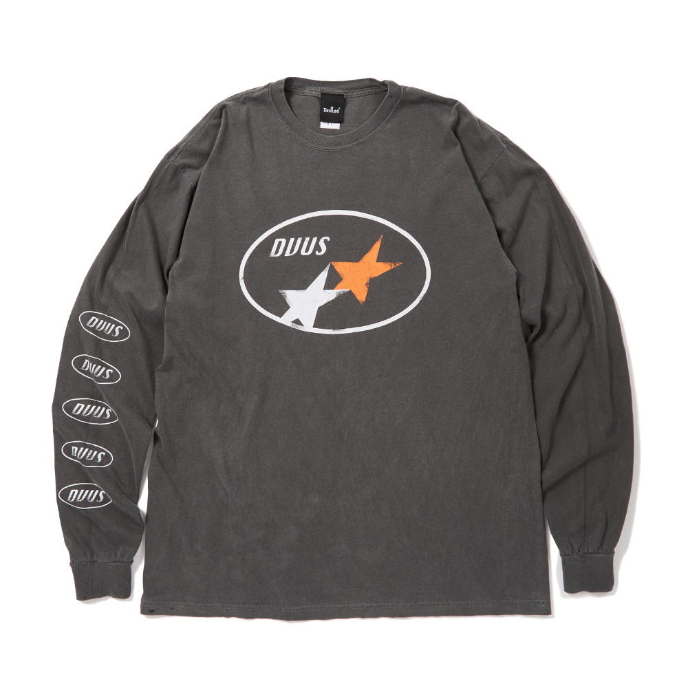 Dual Star L/S T-shirts (Fade Black)
