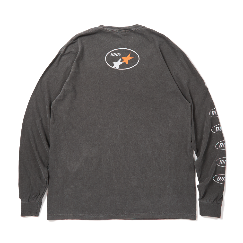 Dual Star L/S T-shirts (Fade Black)
