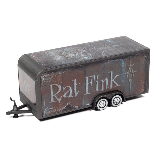 1:64 Rat Fink Enclosed Trailer GUN METAL FLATZ