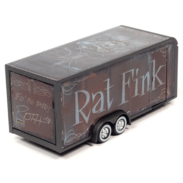 1:64 Rat Fink Enclosed Trailer GUN METAL FLATZ