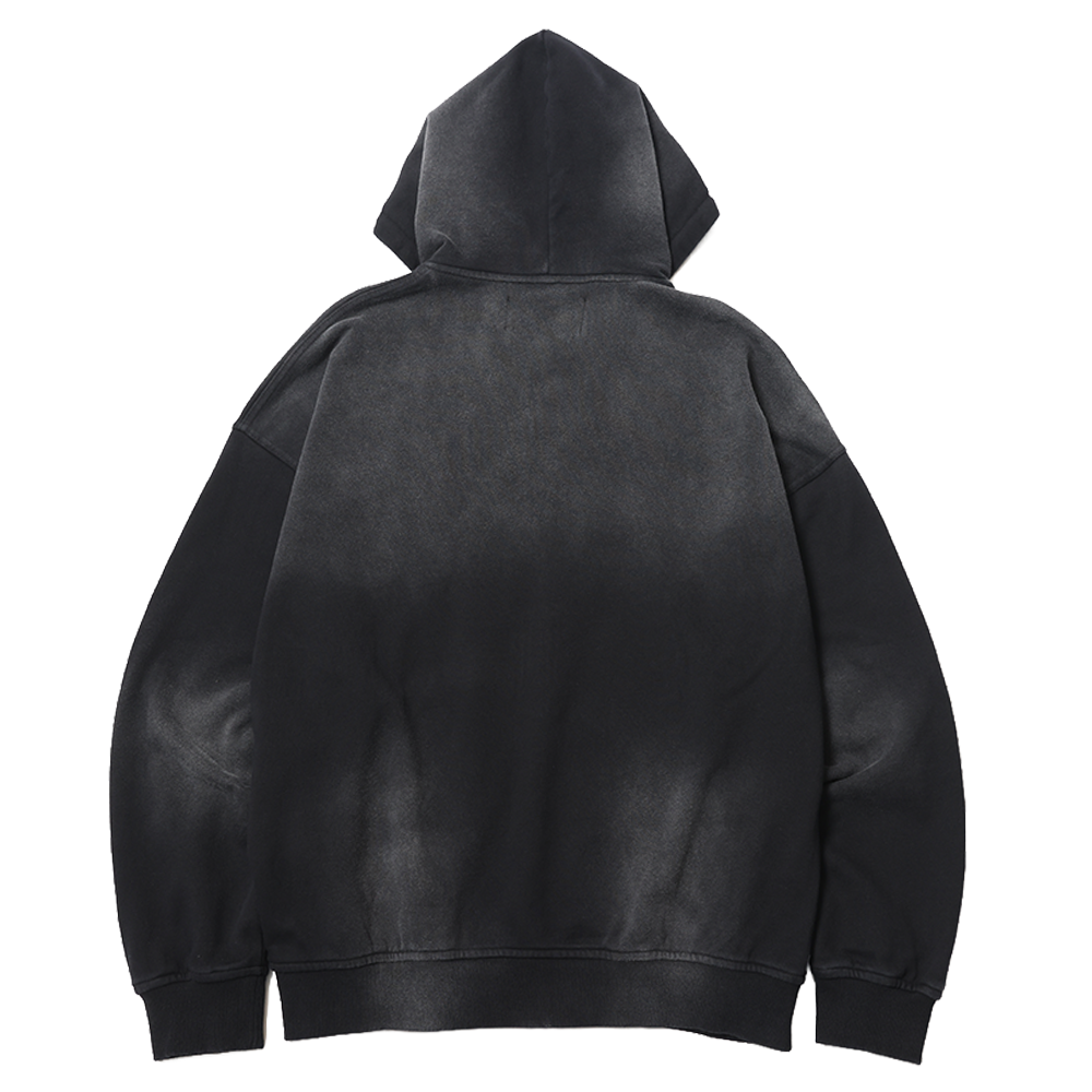 Crown of Thorns Zip Hoodie　(Fade Black)