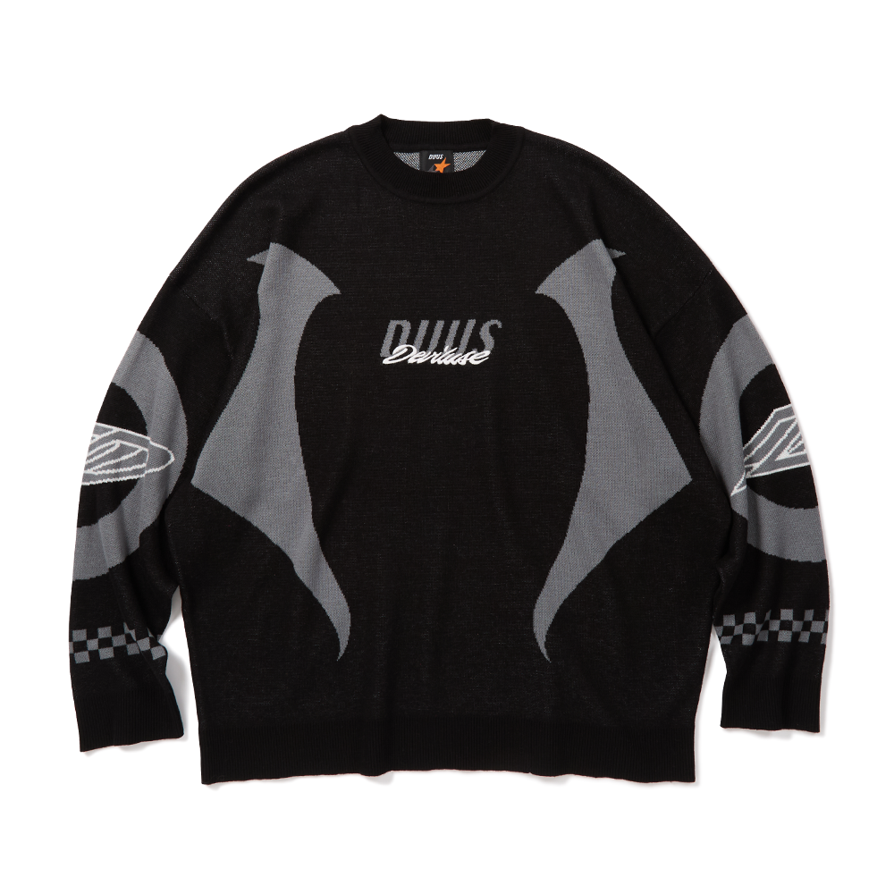 Moto Knit Crewneck(Black)