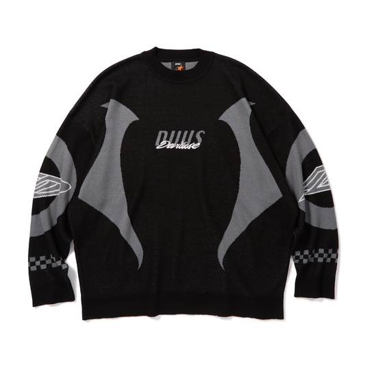 Moto Knit Crewneck(Black)