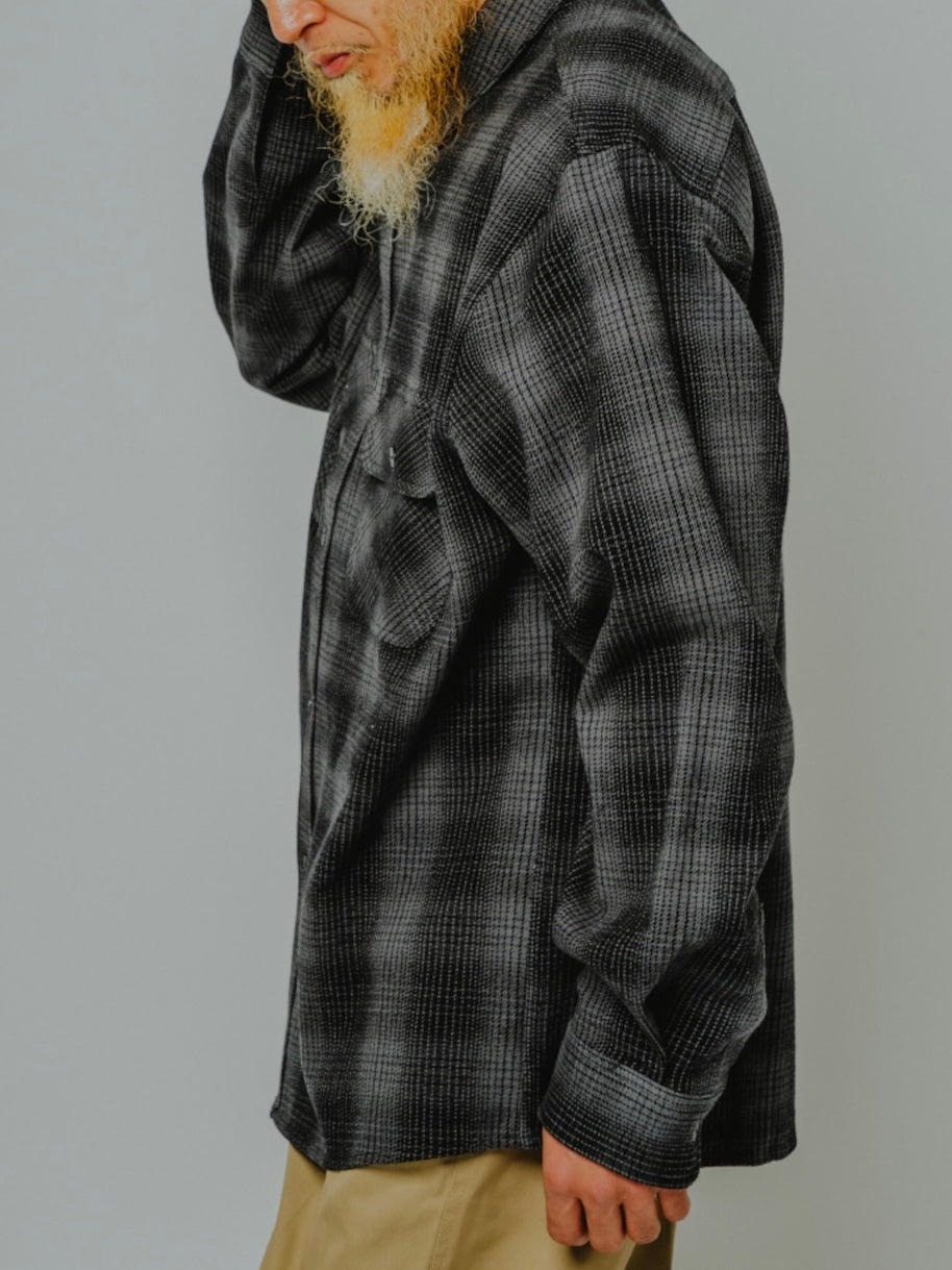 Heavy Flannel L/S Shirt｜BLACK×CHRACOAL