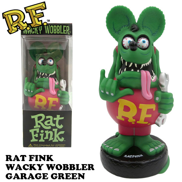 ラットフィンク ボビングヘッド  ガレージ グリーン【RAT FINK】