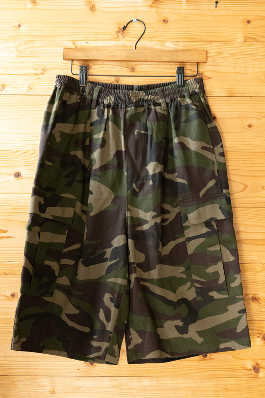 Camo Cargo Shorts(Green)