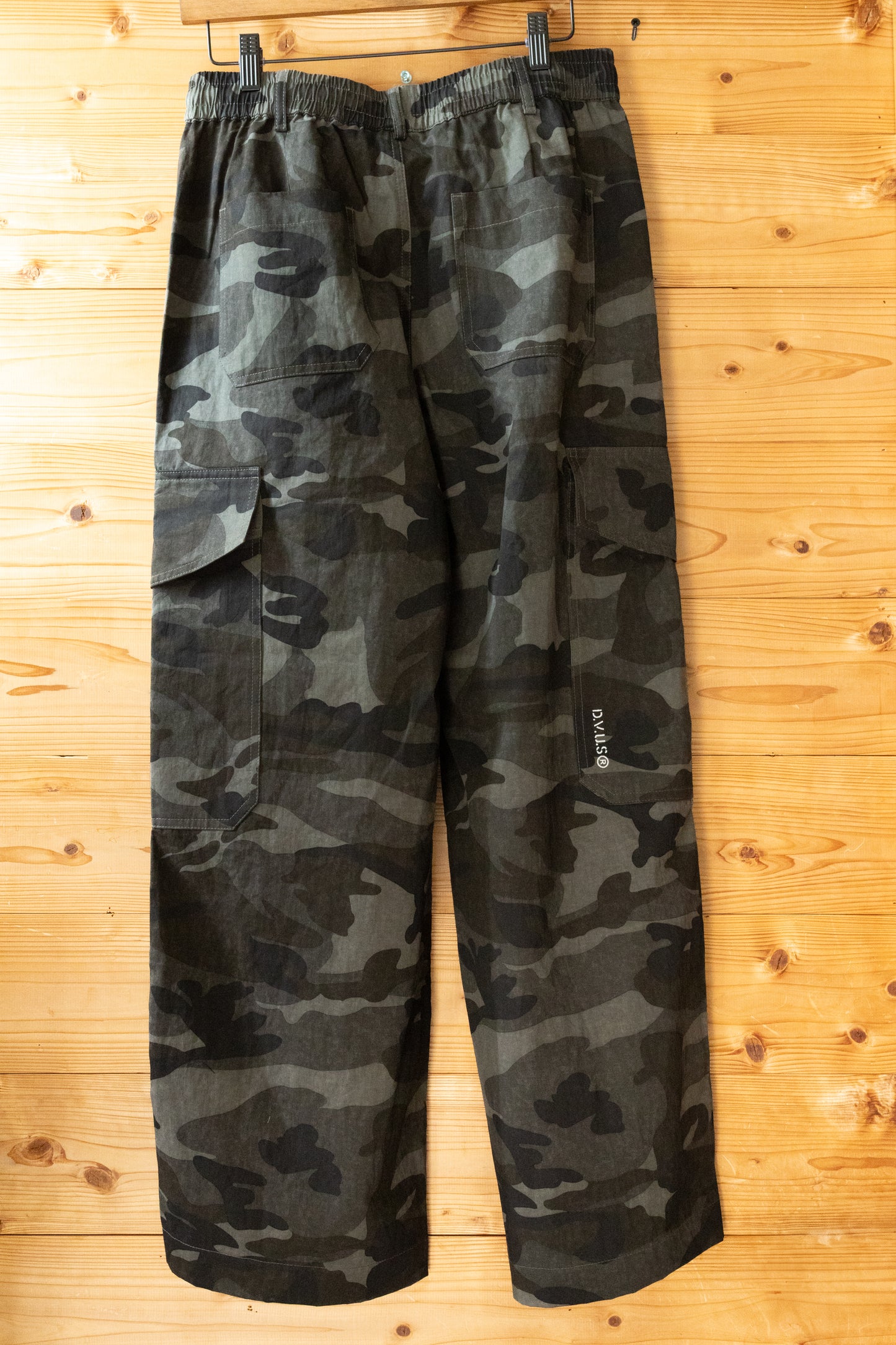 Camo Wide Cargo Pants(Olive)