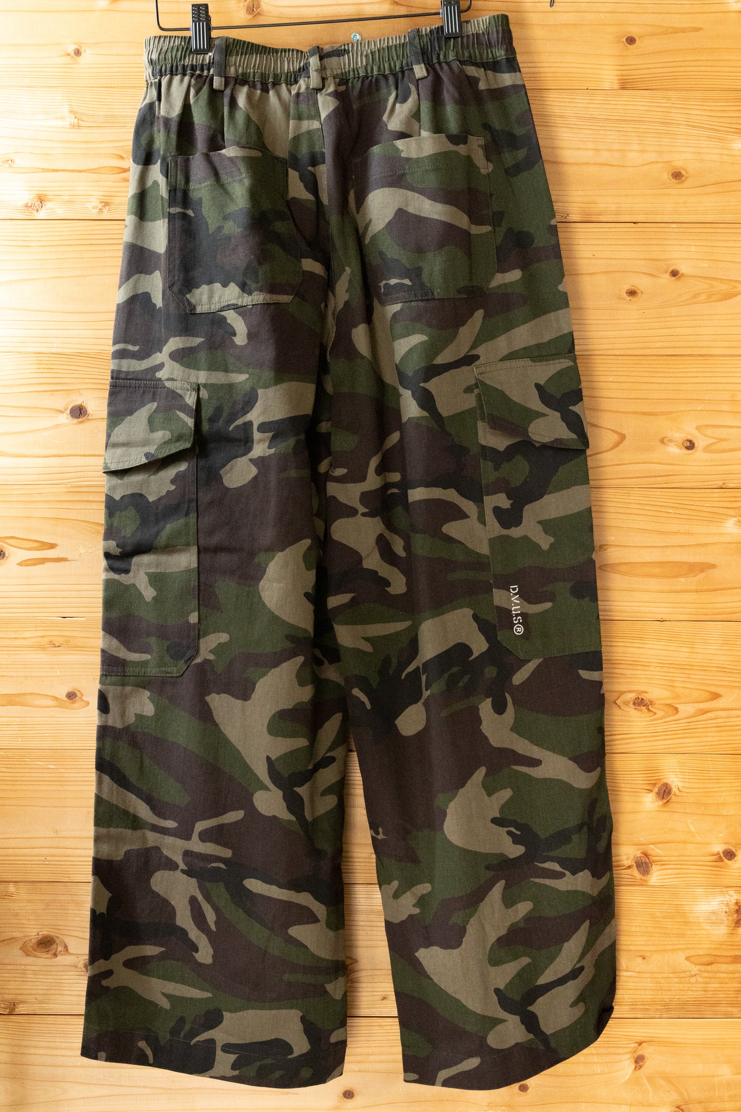 Camo Wide Cargo Pants(Green)