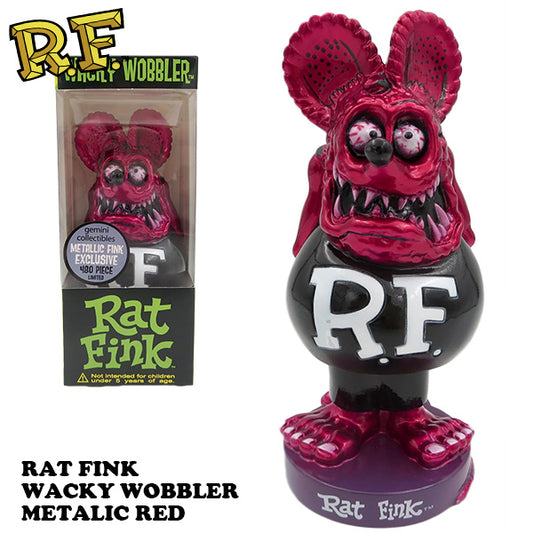 ラットフィンク ボビングヘッド  メタリックRED【RAT FINK】