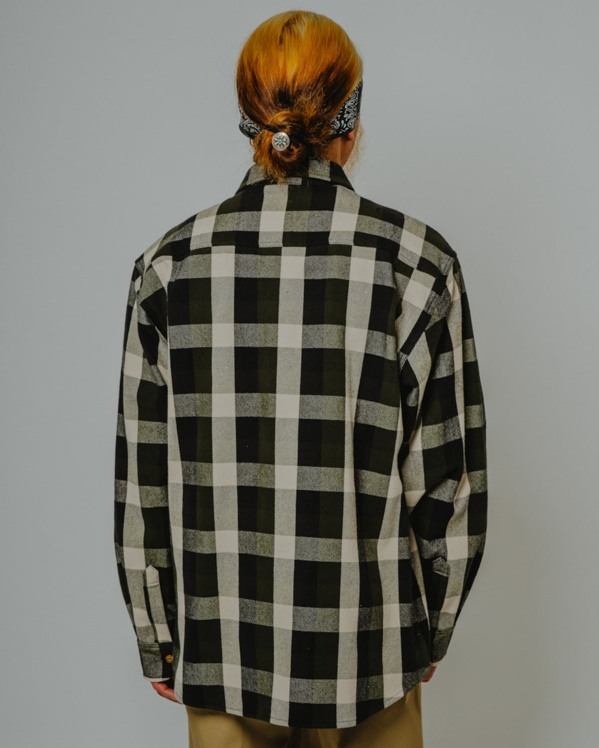 Heavy Flannel L/S Shirt｜OFF×OLV×BLK