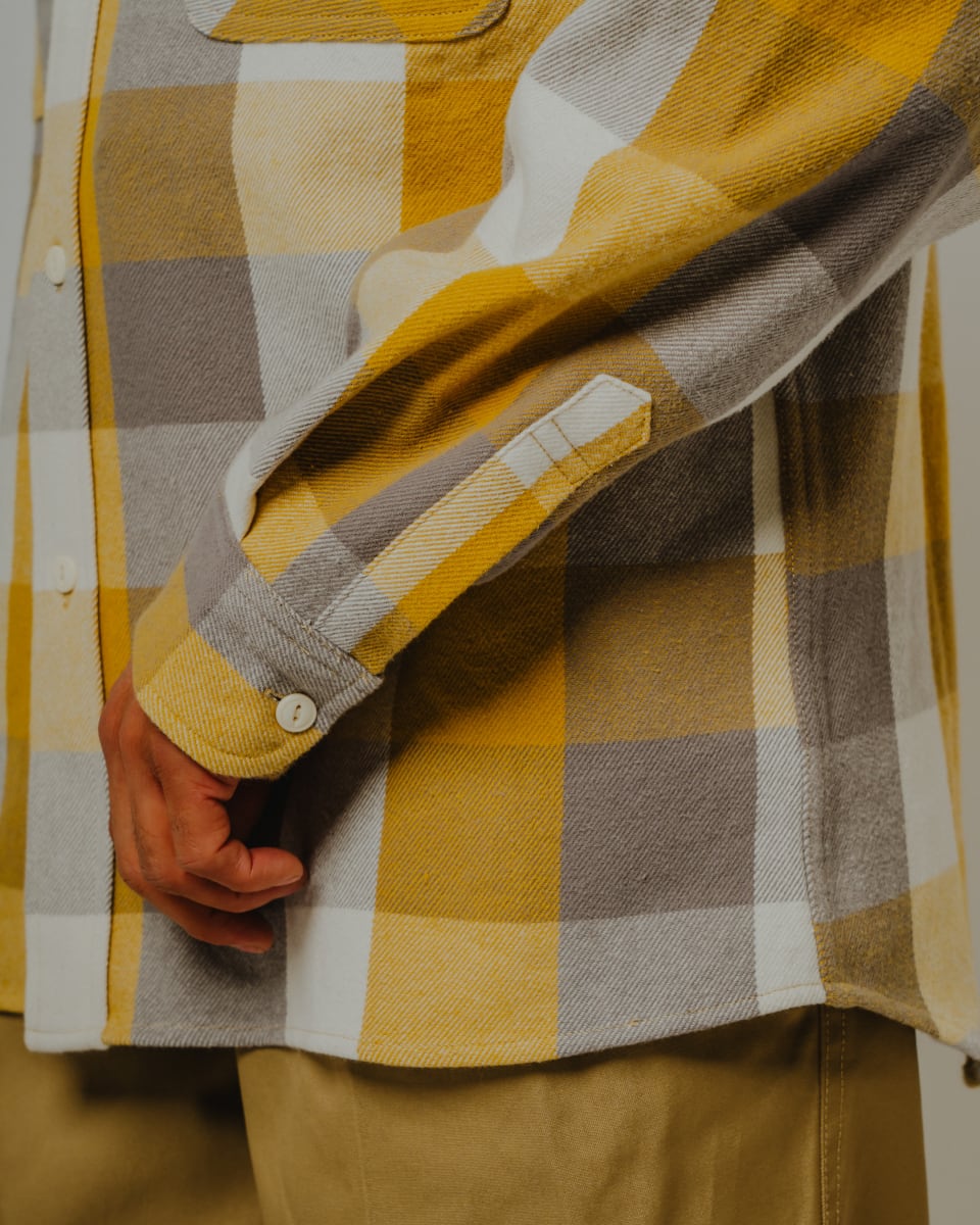 Heavy Flannel L/S Shirt｜YEL×GRY×WHT