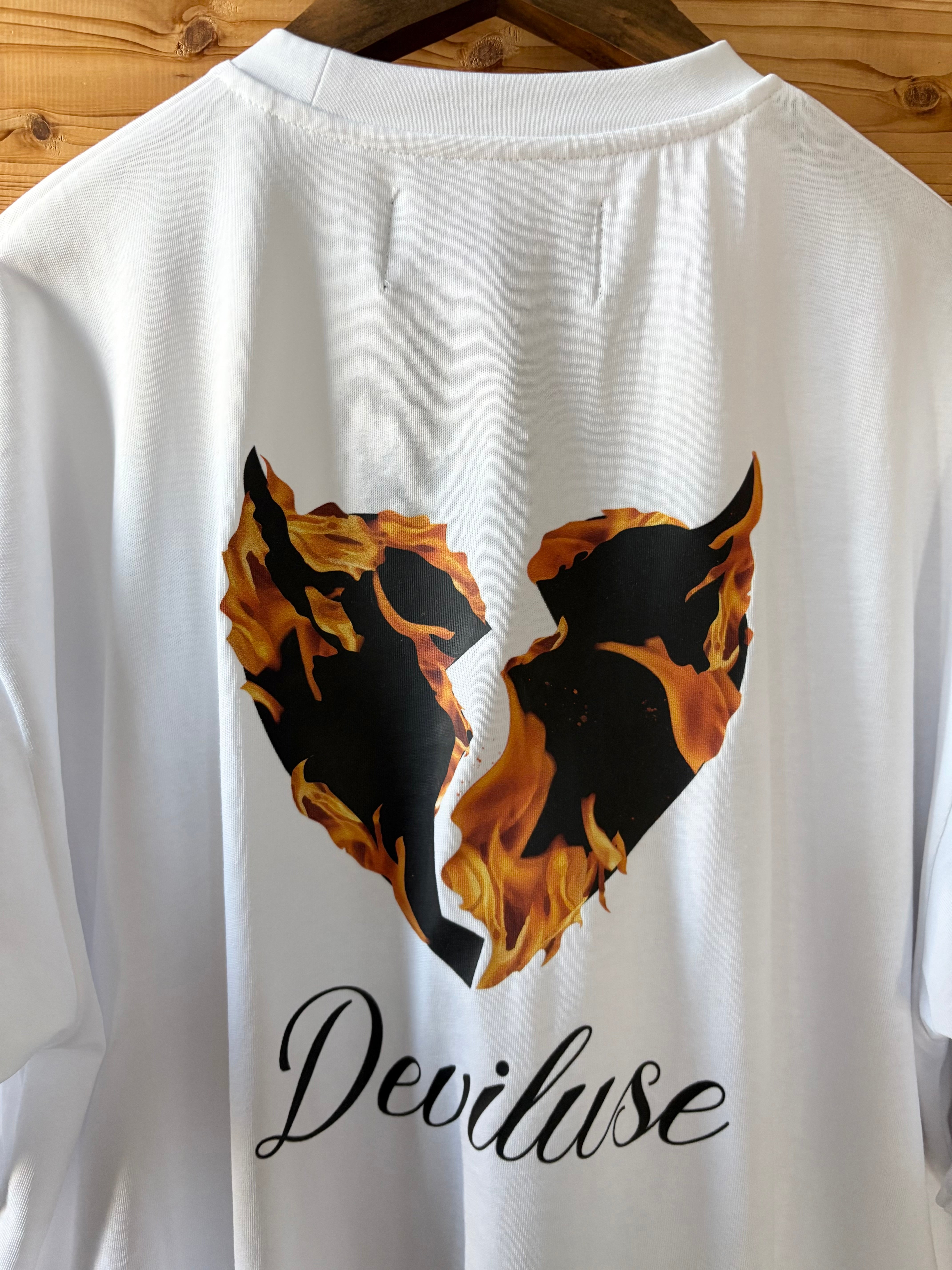 Flame Heart T-shirts(White) – エアーズ