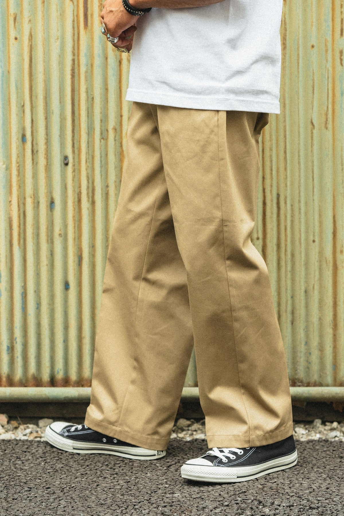 No Tuck Chino Pants -BEIGE-