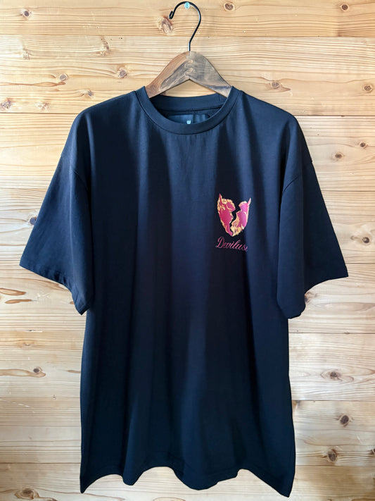 Flame Heart T-shirts(Black)