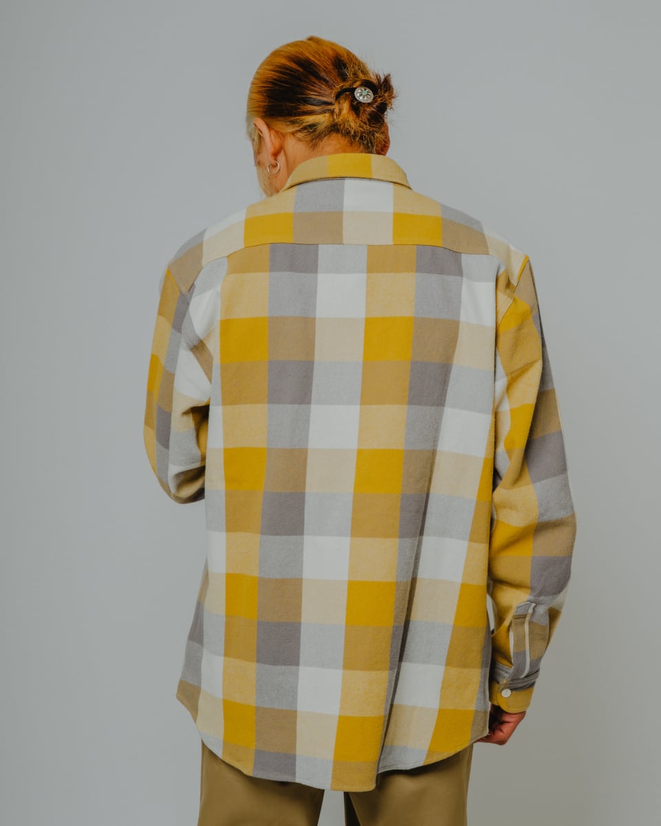 Heavy Flannel L/S Shirt｜YEL×GRY×WHT