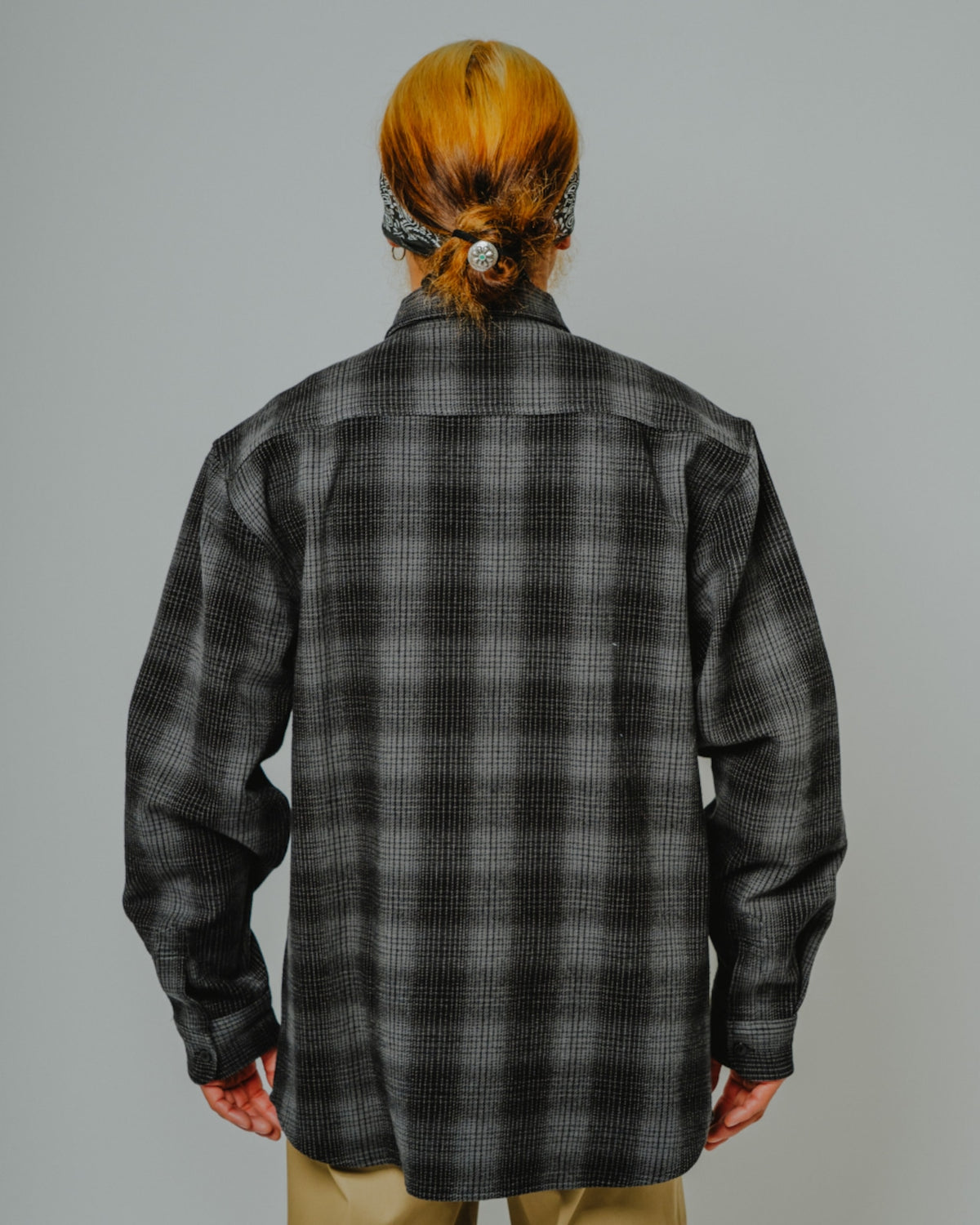 Heavy Flannel L/S Shirt｜BLACK×CHRACOAL