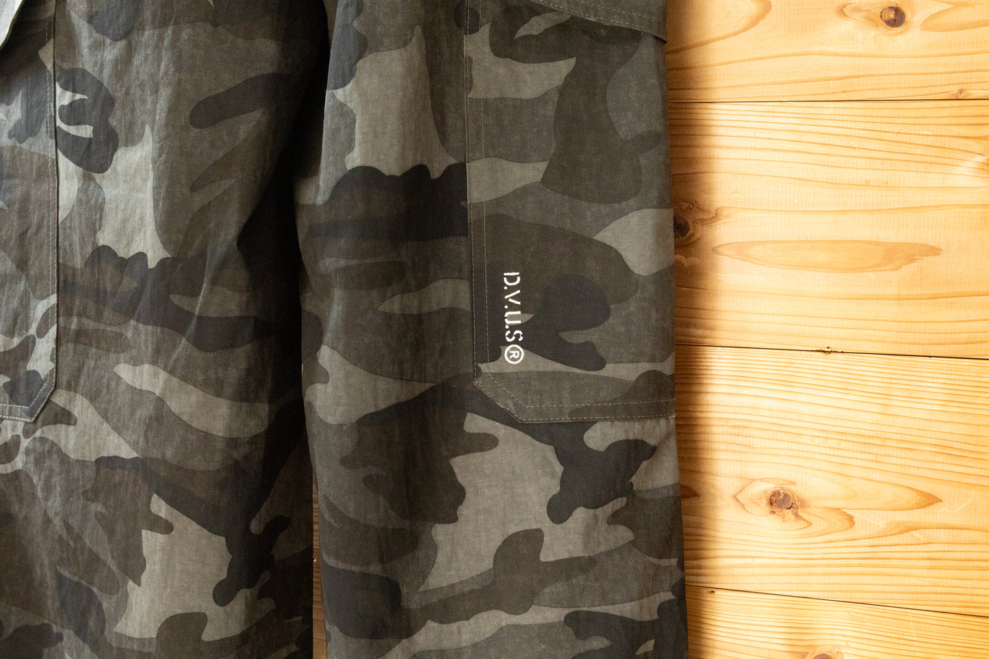 Camo Wide Cargo Pants(Olive)