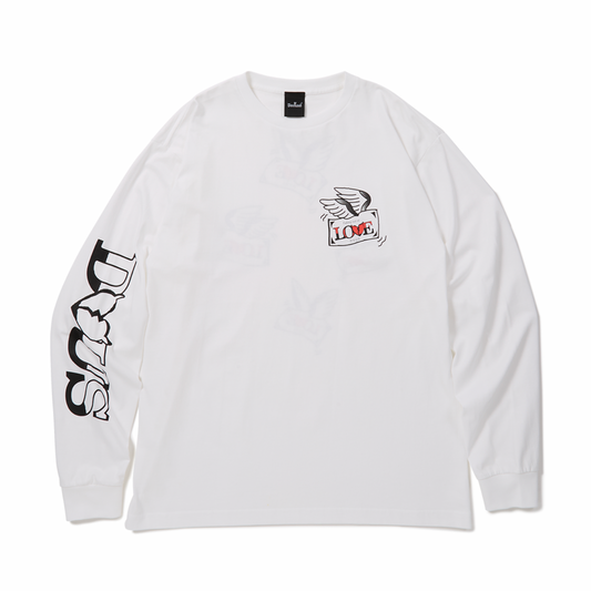 Falling out of Love L/S T-shirts  (White)